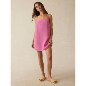 NEW Faherty Byron Bay Ibis Rose Stripe Linen Dress Size XXS MSRP $148